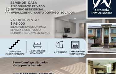 Casa en conjunto privado de venta.