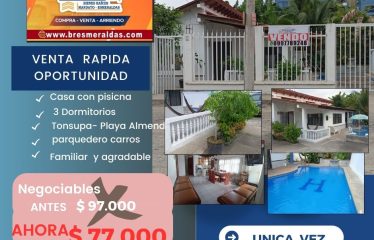 HERMOSA CASA VENTA RAPIDA ANTES 95.000 $ HOY 78.000 NEGOCIABLES