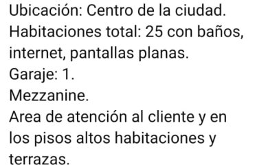Se vende hotel en pleno centro de Guayaquil, con todos los permisos al día.