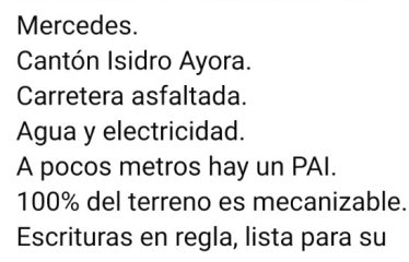 Se venden 174 hectáreas, recinto Las Mercedes, Isidro Ayora.
